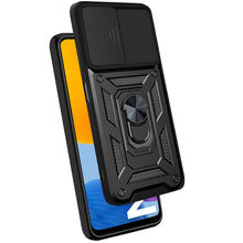Заредете изображение във визуализатора на галерията – Hybrid Armor Camshield case for Samsung Galaxy A13 5G armored case with camera cover black
