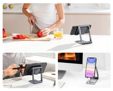 Заредете изображение във визуализатора на галерията – Ugreen metal aluminum folding phone holder tablet gray (LP263 80708) - TopMag
