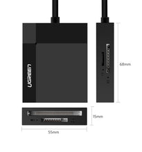 Заредете изображение във визуализатора на галерията – Ugreen USB 3.0 SD / micro SD / CF / MS card reader black (CR125 30333) - TopMag
