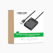 Заредете изображение във визуализатора на галерията – Ugreen USB 3.0 SD / micro SD / CF / MS card reader black (CR125 30333) - TopMag
