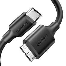 Заредете изображение във визуализатора на галерията – Ugreen cable USB Type C - micro USB Type B SuperSpeed 3.0 cable 1m black (US312 20103) - TopMag
