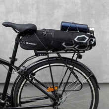 Заредете изображение във визуализатора на галерията – Wozinsky spacious bicycle saddle bag saddle bag large 12l black (WBB9BK) - TopMag
