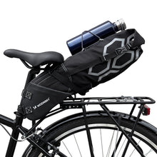Заредете изображение във визуализатора на галерията – Wozinsky spacious bicycle saddle bag saddle bag large 12l black (WBB9BK) - TopMag

