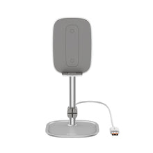 Заредете изображение във визуализатора на галерията – Baseus Telescopic Desktop Bracket phone holder wireless Qi charger 15 W with USB cable silver (SUWY-D0S) - TopMag
