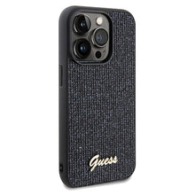Заредете изображение във визуализатора на галерията – Original Case GUESS Disco Metal Script hardcase GUHCP14XPMSDGSK for Iphone 14 Pro Max black
