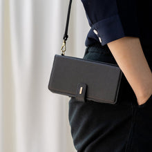 Заредете изображение във визуализатора на галерията – Ringke Folio Signature genuine leather case with flap and shoulder strap for Samsung Galaxy Note 20 black (FS79R55) - TopMag
