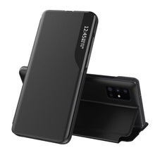 Заредете изображение във визуализатора на галерията – Eco Leather View Case elegant bookcase type case with kickstand for Samsung Galaxy S20 Ultra black - TopMag
