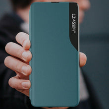 Заредете изображение във визуализатора на галерията – Eco Leather View Case elegant bookcase type case with kickstand for Samsung Galaxy S20 Ultra purple - TopMag

