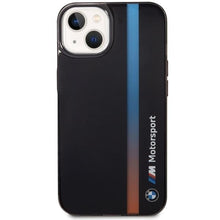 Заредете изображение във визуализатора на галерията – Case BMW BMHCP14S22HVGV iPhone 14 6.1" black/black IML Tricolor Stripe
