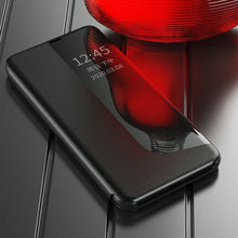 Заредете изображение във визуализатора на галерията – Eco Leather View Case elegant bookcase type case with kickstand for Huawei P40 Pro black - TopMag
