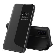 Заредете изображение във визуализатора на галерията – Eco Leather View Case elegant bookcase type case with kickstand for Huawei P40 Pro black - TopMag
