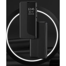 Заредете изображение във визуализатора на галерията – Eco Leather View Case elegant bookcase type case with kickstand for Huawei P40 Pro black - TopMag

