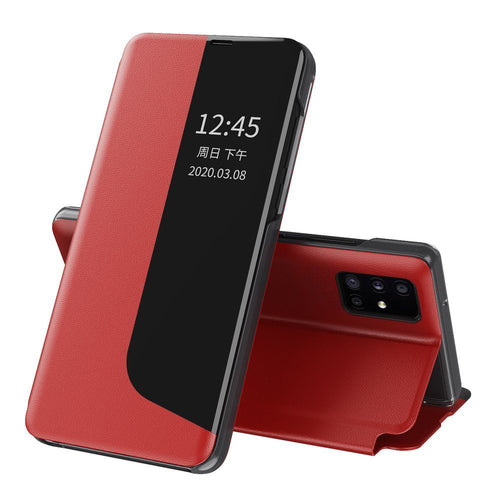 Eco Leather View Case elegant bookcase type case with kickstand for Huawei P40 Pro red - TopMag