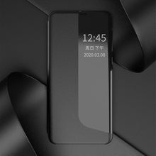 Заредете изображение във визуализатора на галерията – Eco Leather View Case elegant bookcase type case with kickstand for Huawei P40 Lite E green - TopMag
