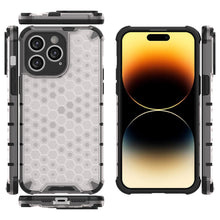 Заредете изображение във визуализатора на галерията – Honeycomb case for iPhone 14 Pro armored hybrid cover black
