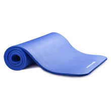 Заредете изображение във визуализатора на галерията – Wozinsky exercise mat 181 x 63 x 0.9 cm thick gymnastic yoga mat blue - TopMag
