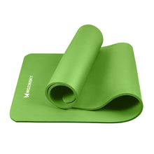 Заредете изображение във визуализатора на галерията – Wozinsky exercise mat 181 x 63 x 0.9 cm thick green yoga gymnastic mat - TopMag
