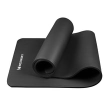 Заредете изображение във визуализатора на галерията – Wozinsky exercise mat 181 x 63 x 0.9 cm thick gymnastic yoga mat black - TopMag
