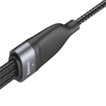 Заредете изображение във визуализатора на галерията – Baseus 3in1 USB cable - Lightning / USB Type C / micro USB (5 A charging / 480 Mbps data transfer) 1.2 m 40 W black-gray (CA1T3-G1) - TopMag
