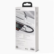 Заредете изображение във визуализатора на галерията – Baseus 3in1 USB cable - Lightning / USB Type C / micro USB (5 A charging / 480 Mbps data transfer) 1.2 m 40 W black-gray (CA1T3-G1) - TopMag
