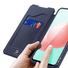 Заредете изображение във визуализатора на галерията – DUX DUCIS Skin X Bookcase type case for Samsung Galaxy A31 blue - TopMag
