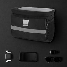 Заредете изображение във визуализатора на галерията – Wozinsky bike handlebar bag with phone case 2l black (WBB12BK) - TopMag
