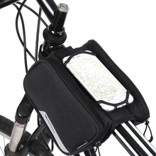 Заредете изображение във визуализатора на галерията – Wozinsky frame bike bag phone holder for 6.5 inch 1.5l black (WBB14BK) - TopMag
