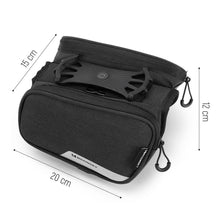 Заредете изображение във визуализатора на галерията – Wozinsky frame bike bag phone holder for 6.5 inch 1.5l black (WBB14BK) - TopMag
