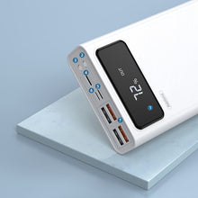 Заредете изображение във визуализатора на галерията – Remax Mengine powerbank 30000 mAh 4x USB 2.1 A white (RPP-112 white) - TopMag

