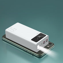 Заредете изображение във визуализатора на галерията – Remax Mengine powerbank 50000 mAh 4x USB 2.1 A white (RPP-162 white) - TopMag

