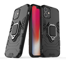 Заредете изображение във визуализатора на галерията – Ring Armor Case Kickstand Tough Rugged Cover for iPhone 12 mini black - TopMag
