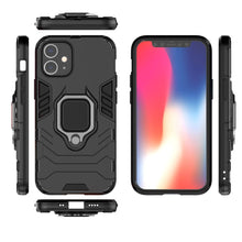 Заредете изображение във визуализатора на галерията – Ring Armor Case Kickstand Tough Rugged Cover for iPhone 12 mini black - TopMag
