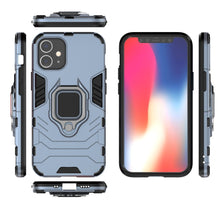 Заредете изображение във визуализатора на галерията – Ring Armor Case Kickstand Tough Rugged Cover for iPhone 12 mini blue - TopMag
