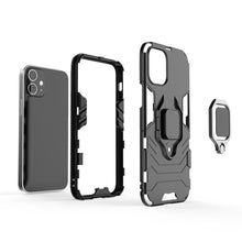 Заредете изображение във визуализатора на галерията – Ring Armor Case Kickstand Tough Rugged Cover for iPhone 12 mini blue - TopMag
