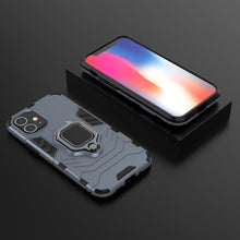 Заредете изображение във визуализатора на галерията – Ring Armor Case Kickstand Tough Rugged Cover for iPhone 12 mini blue - TopMag
