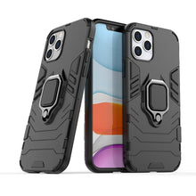 Заредете изображение във визуализатора на галерията – Ring Armor Case Kickstand Tough Rugged Cover for iPhone 12 Pro / iPhone 12 black - TopMag
