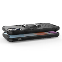 Заредете изображение във визуализатора на галерията – Ring Armor Case Kickstand Tough Rugged Cover for iPhone 12 Pro / iPhone 12 black - TopMag

