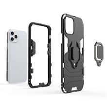 Заредете изображение във визуализатора на галерията – Ring Armor Case Kickstand Tough Rugged Cover for iPhone 12 Pro / iPhone 12 black - TopMag
