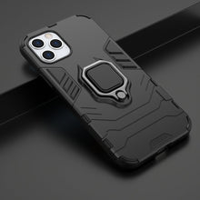 Заредете изображение във визуализатора на галерията – Ring Armor Case Kickstand Tough Rugged Cover for iPhone 12 Pro / iPhone 12 black - TopMag
