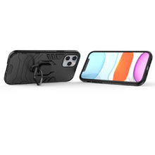 Заредете изображение във визуализатора на галерията – Ring Armor Case Kickstand Tough Rugged Cover for iPhone 12 Pro / iPhone 12 black - TopMag
