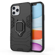 Заредете изображение във визуализатора на галерията – Ring Armor Case Kickstand Tough Rugged Cover for iPhone 12 Pro / iPhone 12 black - TopMag
