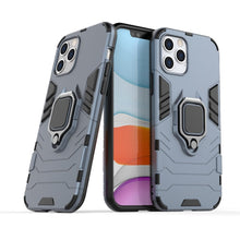 Заредете изображение във визуализатора на галерията – Ring Armor Case Kickstand Tough Rugged Cover for iPhone 12 Pro / iPhone 12 blue - TopMag
