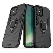 Заредете изображение във визуализатора на галерията – Ring Armor Case Kickstand Tough Rugged Cover for iPhone 12 Pro Max black - TopMag
