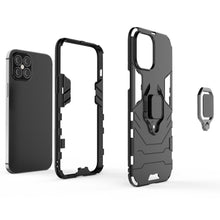 Заредете изображение във визуализатора на галерията – Ring Armor Case Kickstand Tough Rugged Cover for iPhone 12 Pro Max black - TopMag
