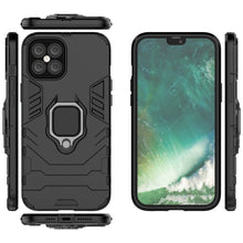 Заредете изображение във визуализатора на галерията – Ring Armor Case Kickstand Tough Rugged Cover for iPhone 12 Pro Max black - TopMag
