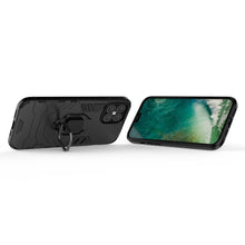 Заредете изображение във визуализатора на галерията – Ring Armor Case Kickstand Tough Rugged Cover for iPhone 12 Pro Max black - TopMag
