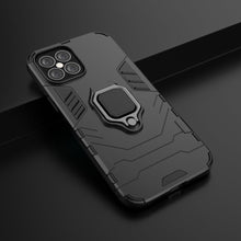 Заредете изображение във визуализатора на галерията – Ring Armor Case Kickstand Tough Rugged Cover for iPhone 12 Pro Max black - TopMag
