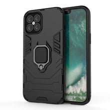 Заредете изображение във визуализатора на галерията – Ring Armor Case Kickstand Tough Rugged Cover for iPhone 12 Pro Max black - TopMag
