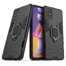 Заредете изображение във визуализатора на галерията – Ring Armor Case Kickstand Tough Rugged Cover for Samsung Galaxy M31s black - TopMag
