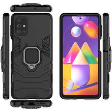 Заредете изображение във визуализатора на галерията – Ring Armor Case Kickstand Tough Rugged Cover for Samsung Galaxy M31s black - TopMag
